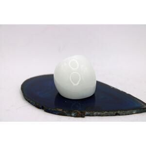 1970's Handblown White Glass Ring